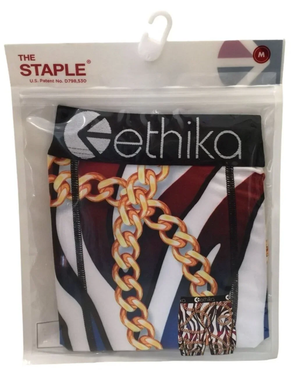 ethika THE STAPLE Gold Chains Mens Medium Boxer Brief